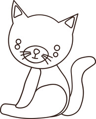 Obraz premium Illustration in Black Lines | animal head illustration 