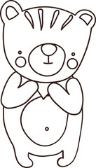 Illustration in Black Lines | animal head illustration
