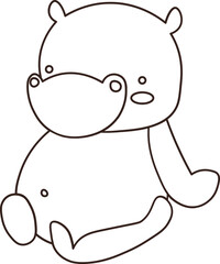 Illustration in Black Lines | animal head illustration

