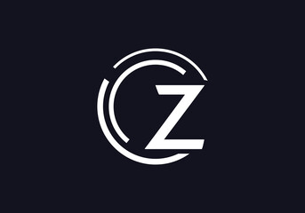 Tech circle vector and technology logo design Z