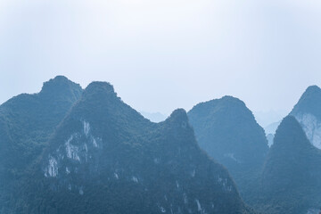 beautiful mountain and river scenery in Guilin Guangxi China