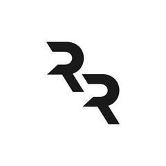 simple monogram RR logo vector design. minimalist monogram symbol RR iconic logo. clean double letter R  vector design template. creative iconic letter R logotype vector design isolated on white back 