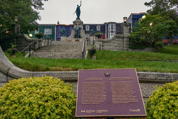 St. Johns, Newfoundland, Canada: The Newfoundland National War Memorial (1924), on Water Street, honors those who served in the First World War.