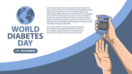 World Diabetes Background with copy space area. Suitable to use on world diabetes day event. 14th November