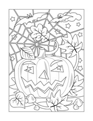 Halloween pumpkin coloring page
