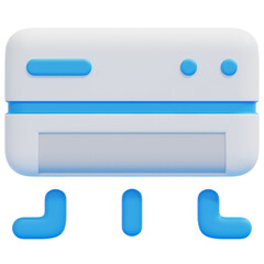 air 3d render icon illustration