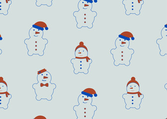 Winter seamless pattern
