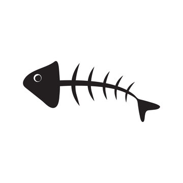 Fishbone icon logo vector