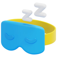 sleeping mask 3d render icon illustration