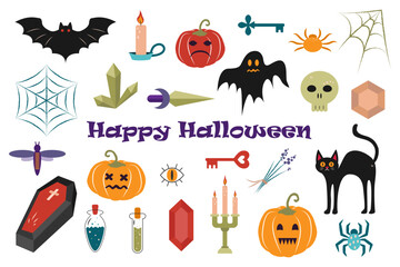 Halloween Design Illustration Set