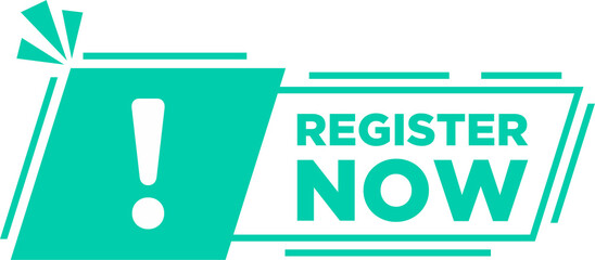 Round Label With Text Register Now