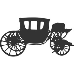 Horse Drawn Cariege Vintage Illustration Vector