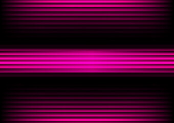 Digital light over dark background.3d Illustration. Light and stripes move over dark background.