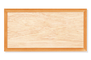 Blank wooden frame or wooden board isolated on white with clipping path
