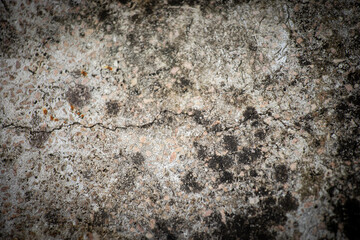 An old, expired marble floor image has cracks and texture mold stains with vignette edge.