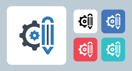 Edit icon - vector illustration . edit, Copywriting, content, Editing, Editor, Setting, Management, Write, Settings, Configuration, sign, symbol, flat, icons .