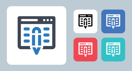 Blogging icon - vector illustration . blogging, blog, Content, Article, Website, web, Blogger, Story, Social, media, sign, symbol, flat, icons .