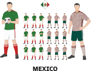 Mexico Football Team Kit, Home kit and Away Kit