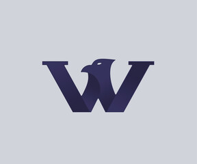 The logo of the letter w eagle