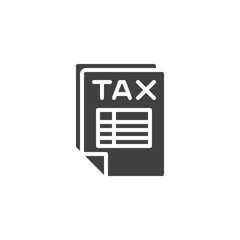 Tax form vector icon