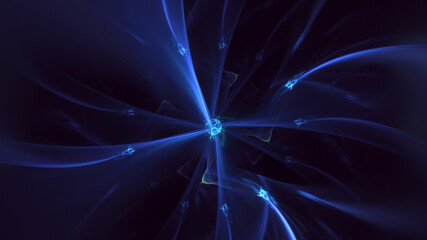 3D rendering abstract colorful fractal light background