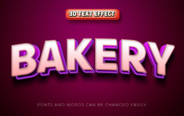 Bakery 3d editable text effect style