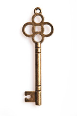 ornate antique key isolated