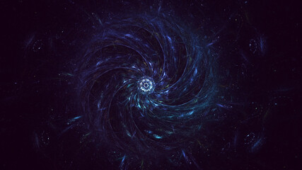 3D rendering abstract round light background