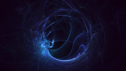 3D rendering abstract multicolor fractal light background