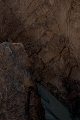 River trough rocky mountain valley. 