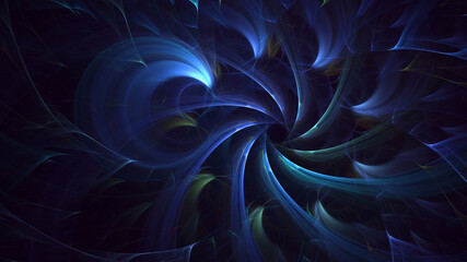 3D rendering abstract multicolor fractal light background