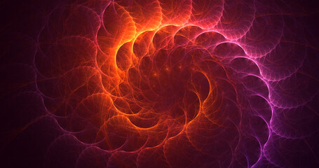 3D rendering abstract colorful fractal light background