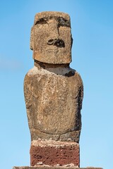 Moai in the Ahu Tahai Complex, Hanga Roa, National Park Rapa Nui, Easter Island, Easter Island,...