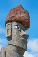 Moai in the Ahu Tahai Complex, Hanga Roa, National Park Rapa Nui, Easter Island, Easter Island,...
