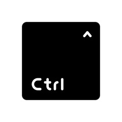 Black solid icon for ctrl key 