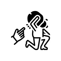 Black solid icon for impose