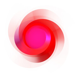 Bright red twister circle shape element
