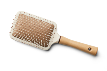 Overhead Image of a Hair Brush With Soft Shadows