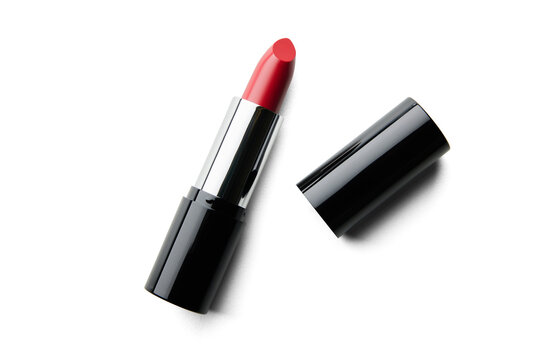 Open Red Lipstick With Natural Shadow