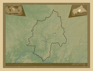 Ouaka, Central African Republic. Physical. Labelled points of cities