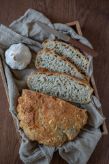 No Knead Bread in a Cast Iron Dutch Oven