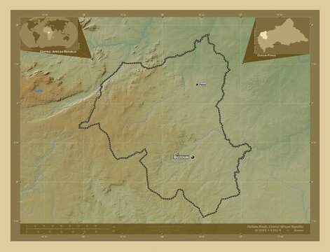 Ouham-Pende, Central African Republic. Physical. Labelled points of cities