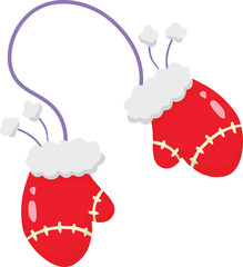 Hand Drawn christmas gloves illustration