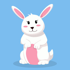 Cute Rabbit Character Design Illustration