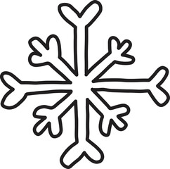 Hand Drawn snowflakes illustration