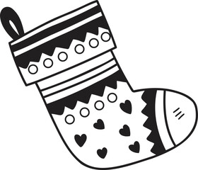 Hand Drawn christmas socks illustration