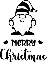 Merry Christmas lettering and quote illustration
