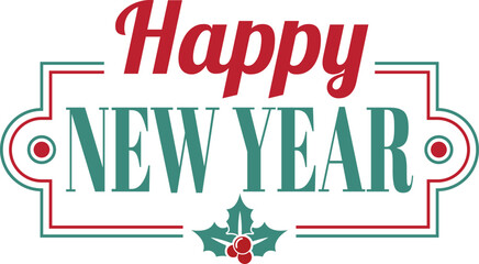 Merry Christmas and happy new year lettering and quote illustration