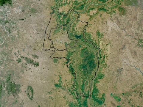 Kandal, Cambodia. High-res satellite. No legend