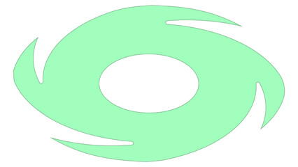 Tornado Cash mixer TORN token isometric symbol cryptocurrency logo icon isolated on white. Design element.